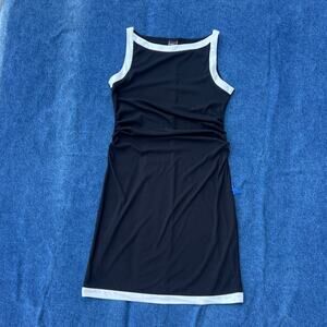 y2k Studio Y color block square neck mini dress